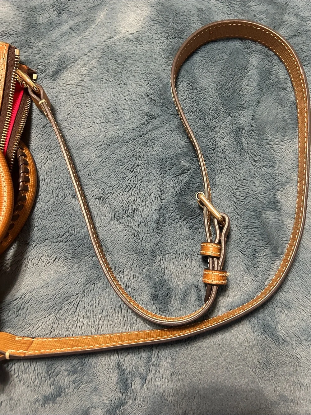 Dooney & Bourke Cognac Textured Leather Tote